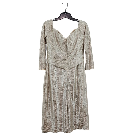 Rene Ruiz Collection Women's Poly Metallic Draped Cocktail Dress - 10 - Picture 4 of 6